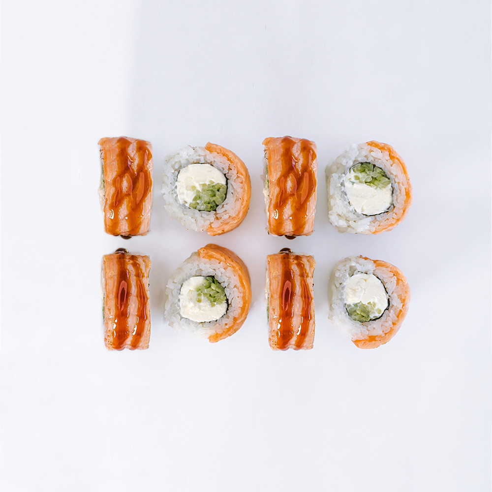 Creamy flambierter Lachs